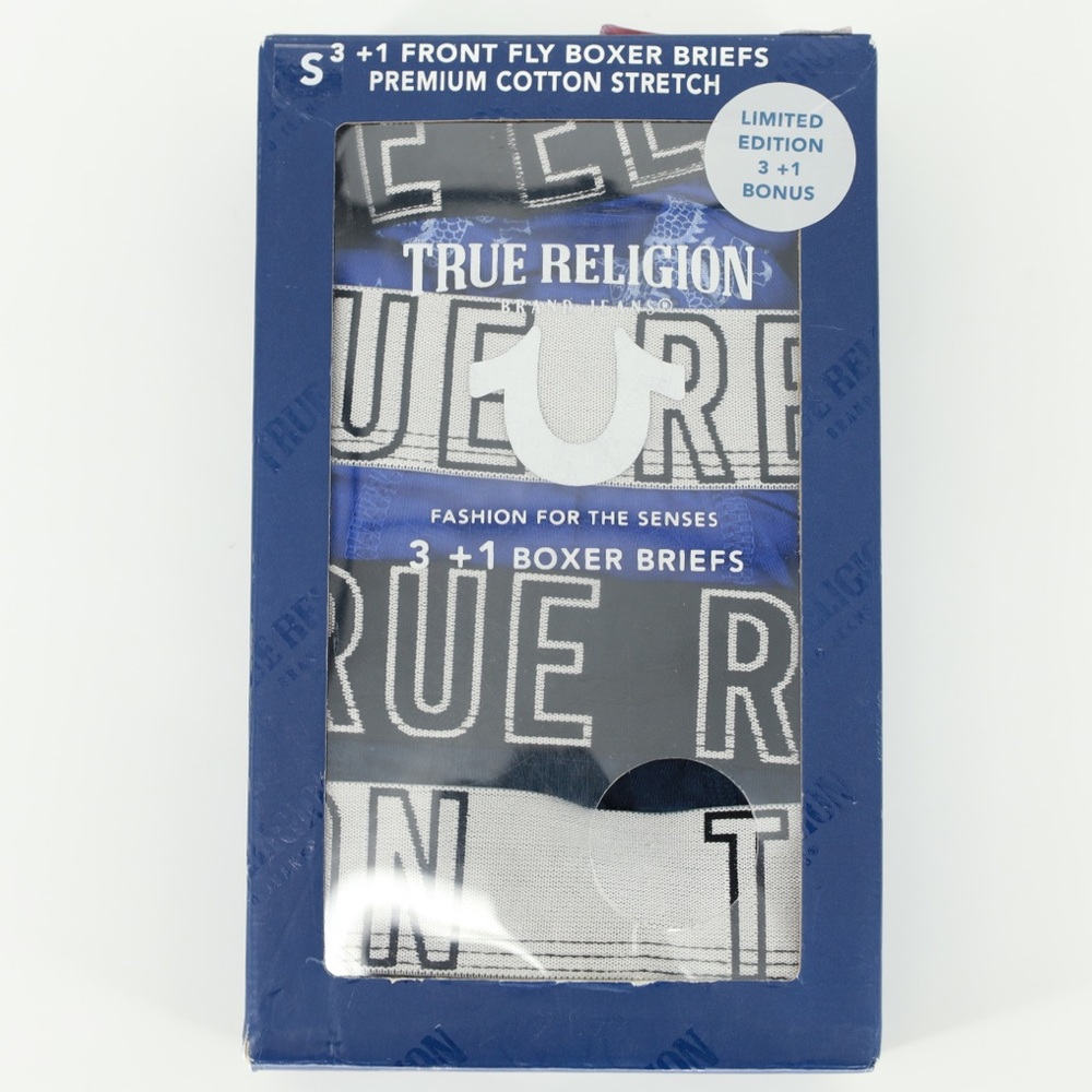 NIB True Religion 3+1 Front Fly Boxer Briefs